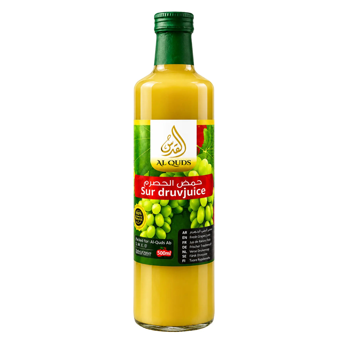 Produktbilde: Al Quds Sur Druvjuice 500 ml – Autentisk syrlig druesaft (verjus) | Shirdell.no