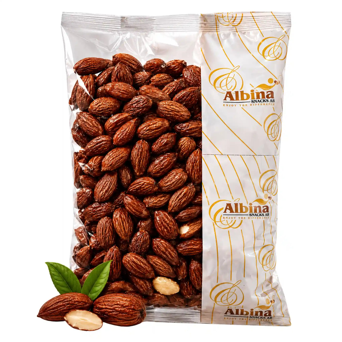 Produktbilde: Albina Mandler Grove Røstede & Saltede 1 kg – Krispige Premium-nøtter | Shirdell.no