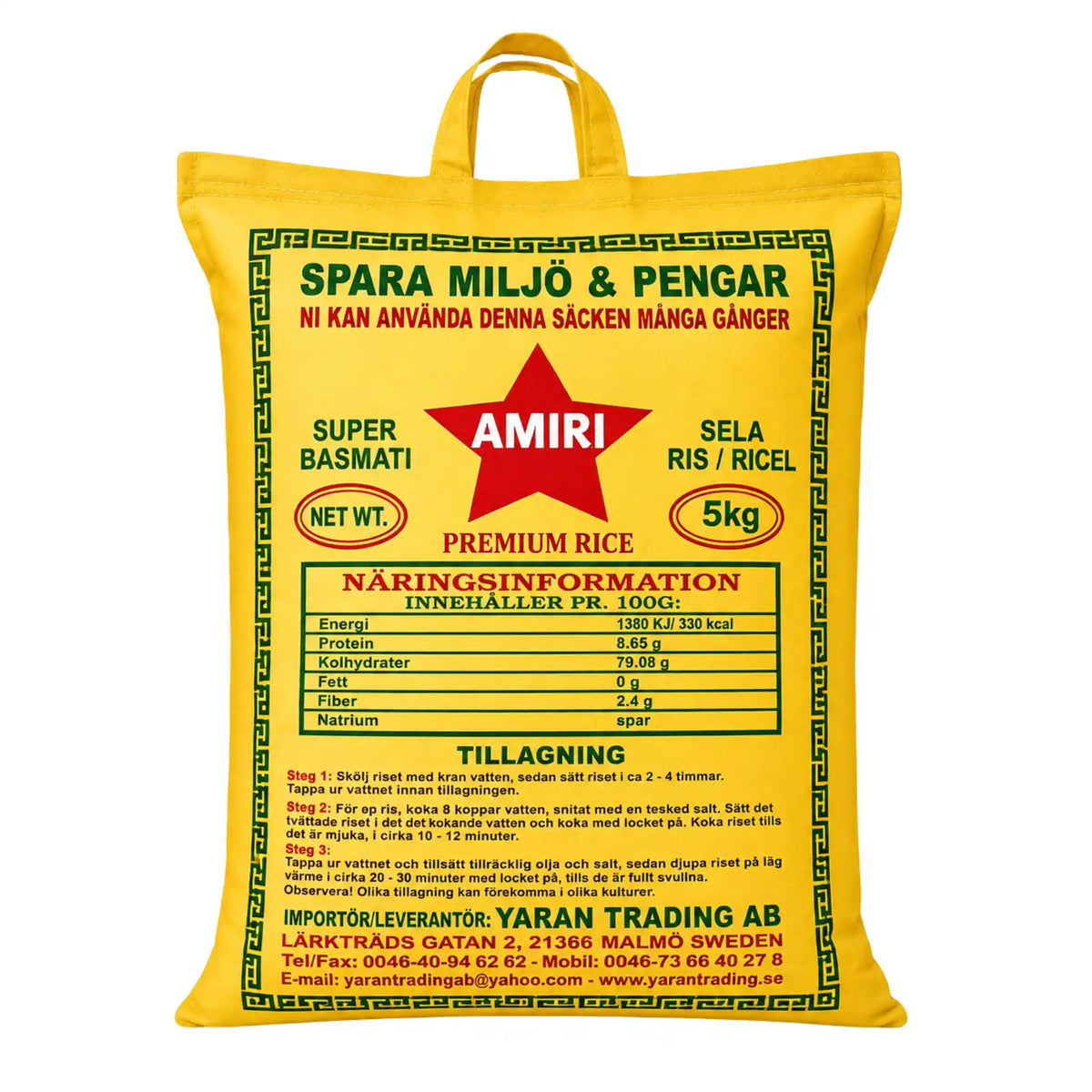 Amiri basmatiris Original Blå 5 kg – basmatiris hos Shirdell.no