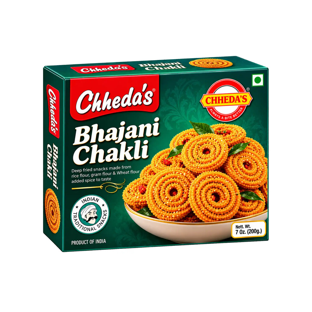 Produktbilde: Chheda's Bhajani Chakli 200g – Sprøtt & Krydret Indisk Snacks | Shirdell.no