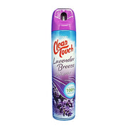 Dofspray med lavendeldoft, Clean Touch Lavender Breeze 240 ml, lila och blå förpackning