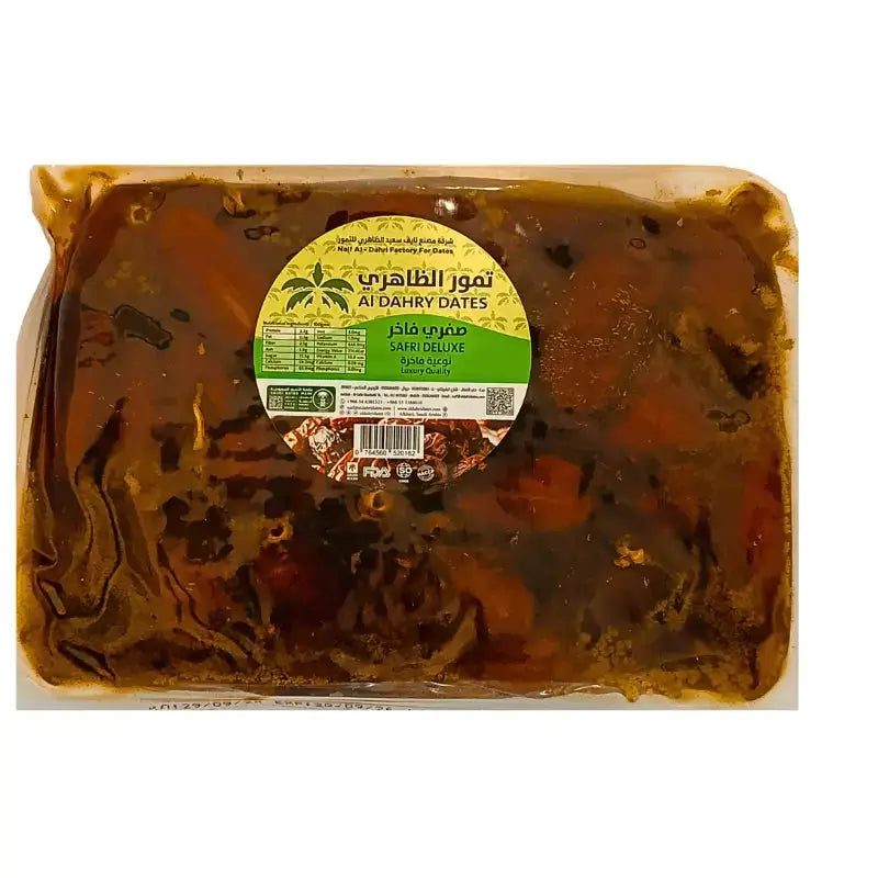 Dadlar Safri Al Dahri 1kg i vakuumförpackning, orientaliska delikatesser
