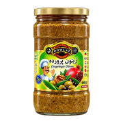 Produktbilde: Dowlat Zeytoon Parvardeh – Marinerede Oliven 660g | Persisk Granateple- & Valnøttemarinerede Oliven | Shirdell.no