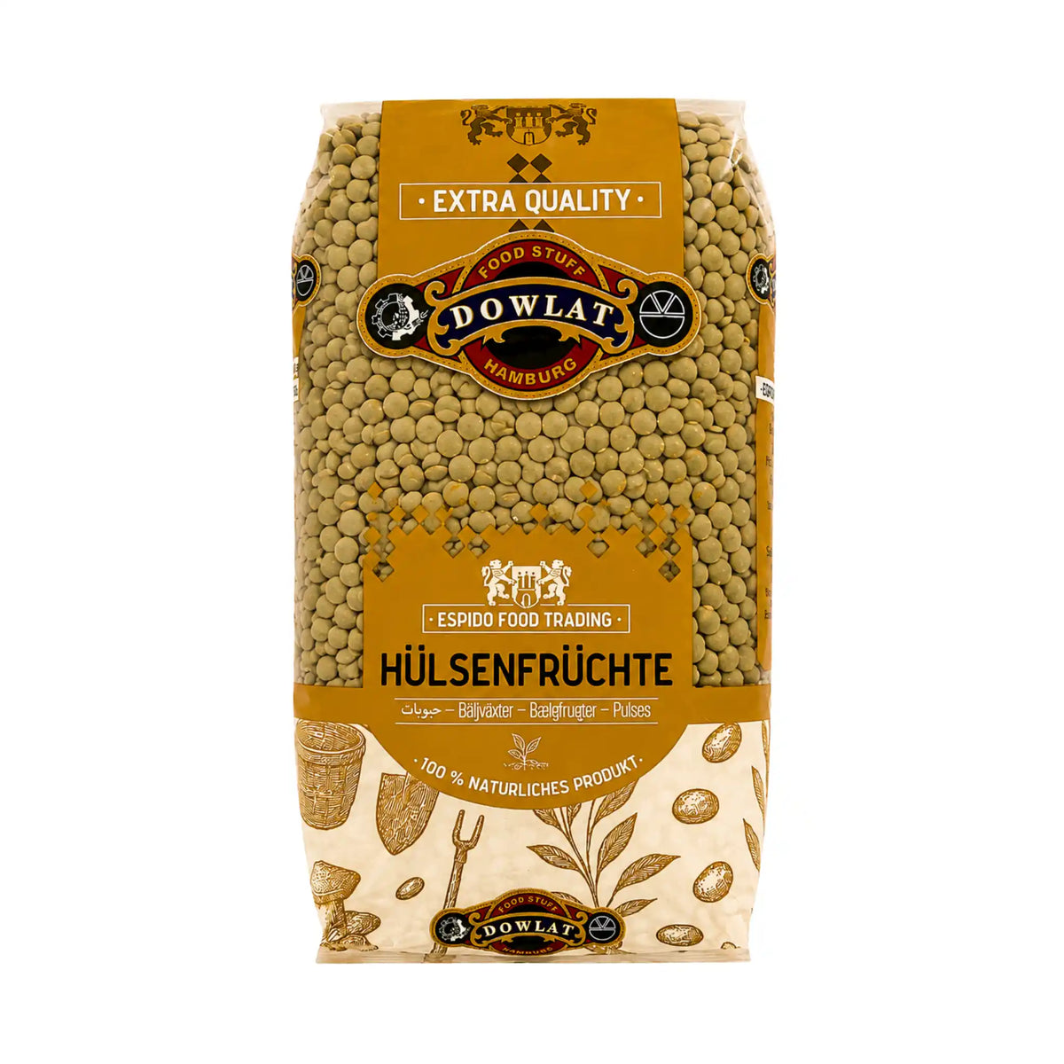 Dowlat grønne linser (Adass) 1 kg – produktbilde hos Shirdell.no