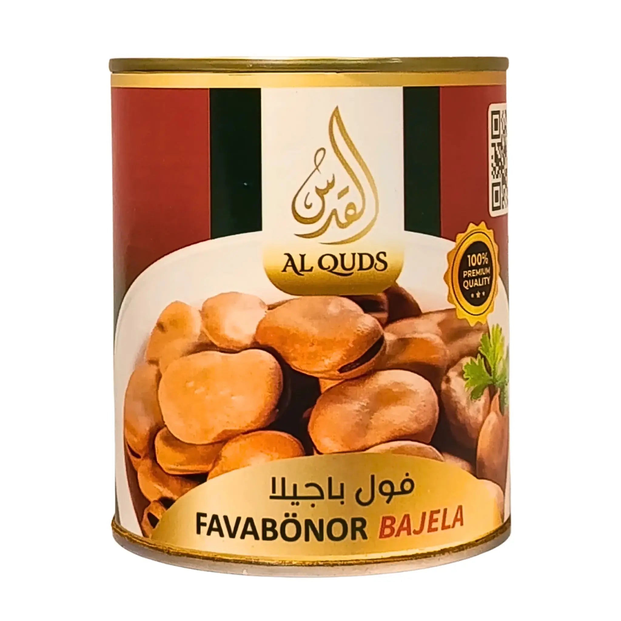 Konservburk med Al Quds favabönor Bajela, orientaliska baljväxter, 800g