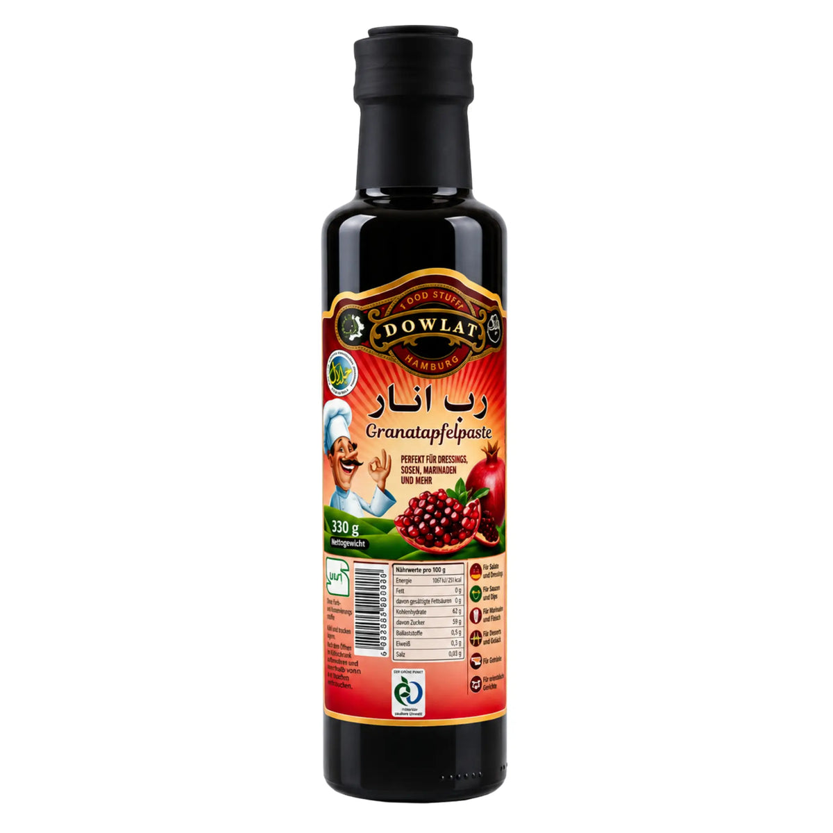 Produktbilde: Robbe Anar Dowlat granatæppelsaus 330 ml – ekte granatæppekonsentrat | Shirdell.no