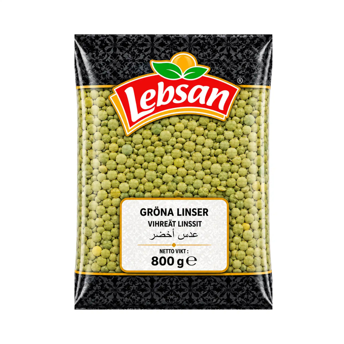 Grønne Linser Lebsan 800g – Tørkede Grønne Linser På nett – kjøp hos Shirdell.no