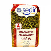 Gröna mungbönor 800g i förpackning med tydlig Sedir-logotyp, baljväxter livsmedel.