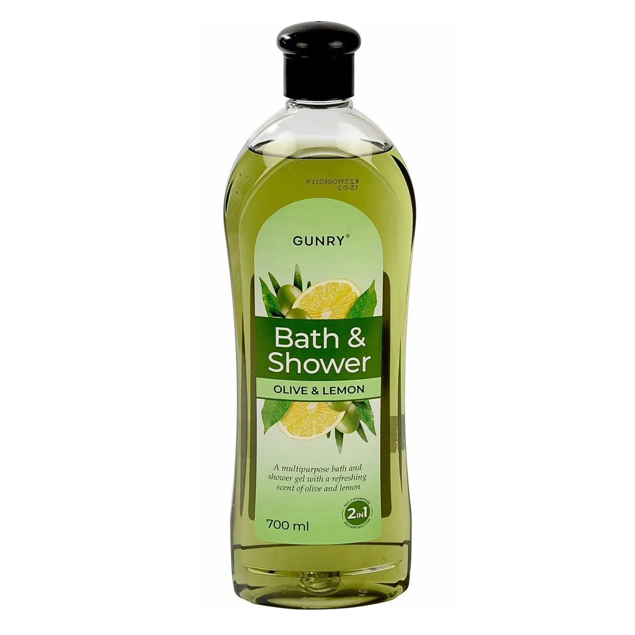 Flaska Gunry Bath & Shower 700 ml, oliv och citron, duschgel för badrum