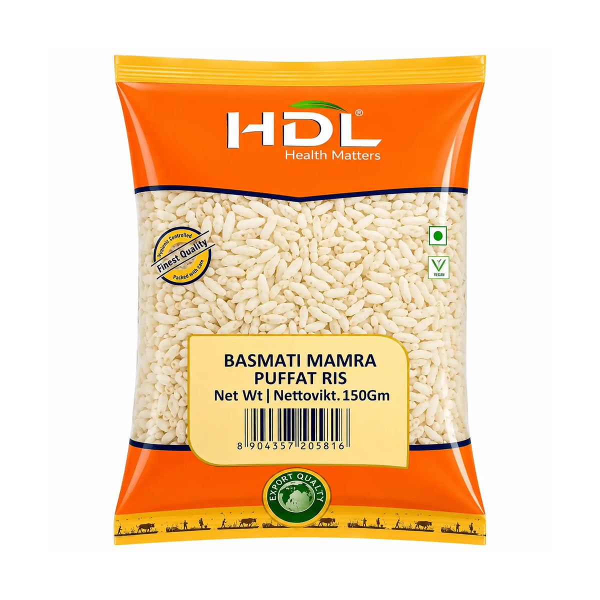 HDL Basmati Mamra puffet ris 150 g – produktbilde hos Shirdell.no