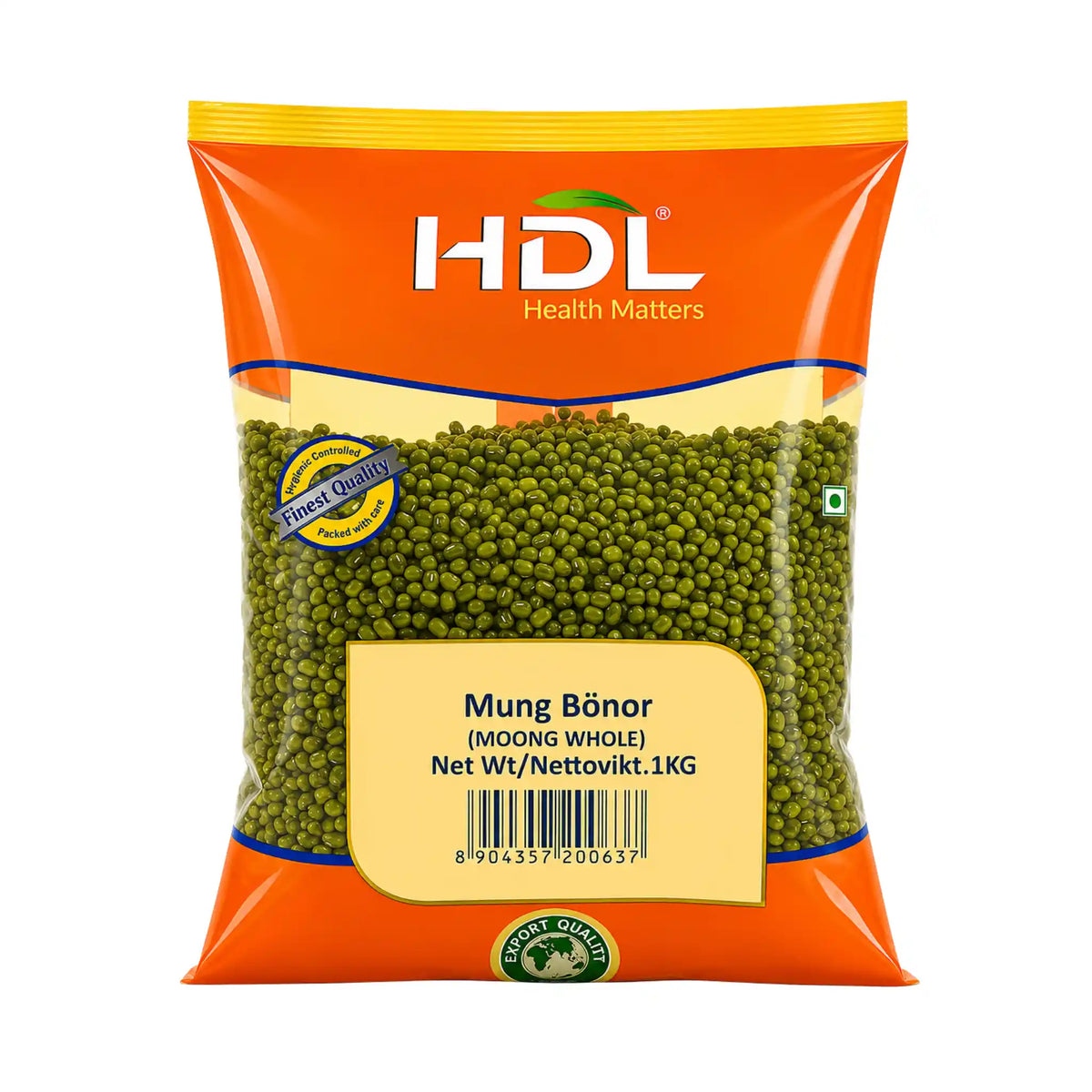 HDL hele mungbønner 1 kg – produktbilde hos Shirdell.no