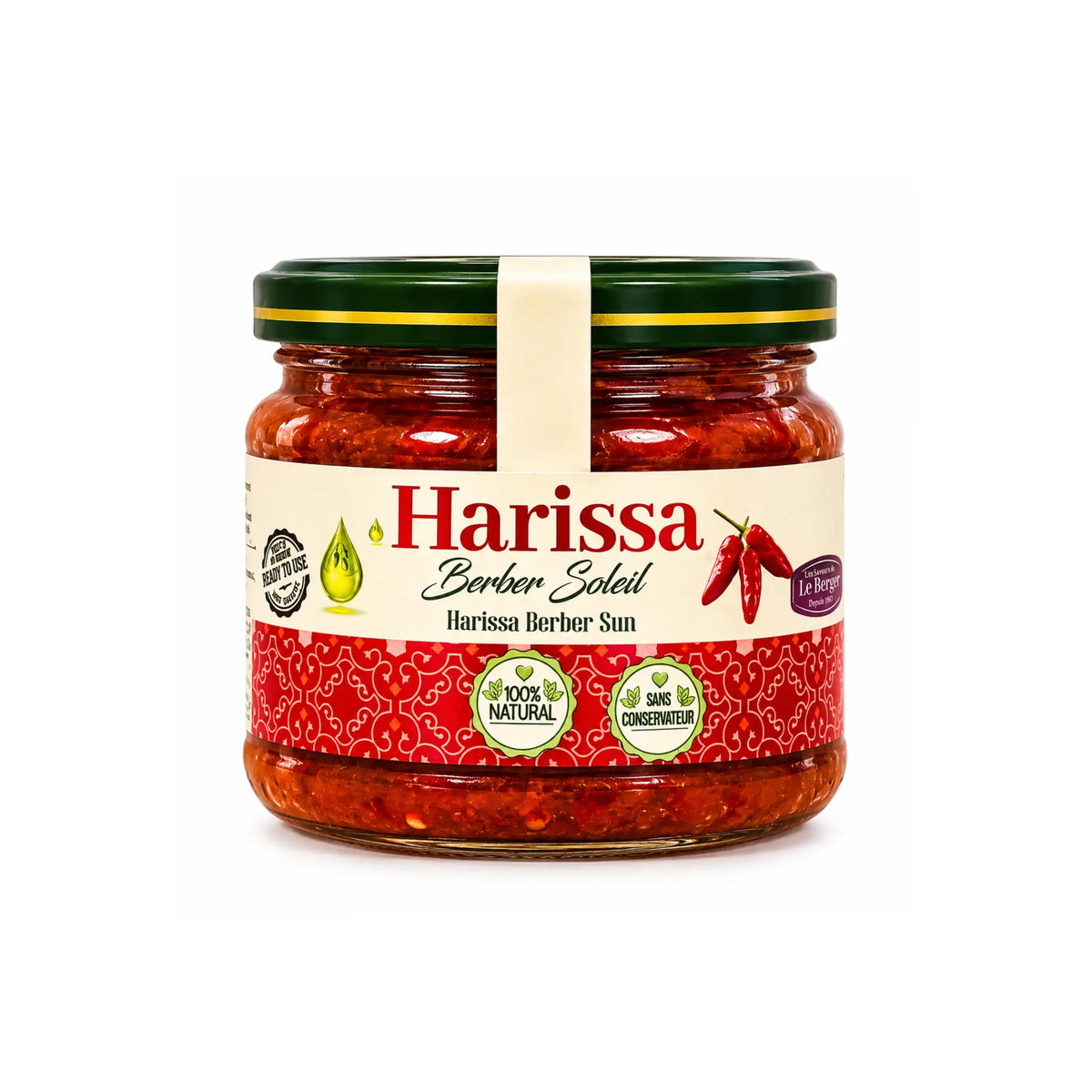Produktbilde: Harissa Berber Soleil 280g – Het og autentisk smak fra Tunisia | Shirdell.no