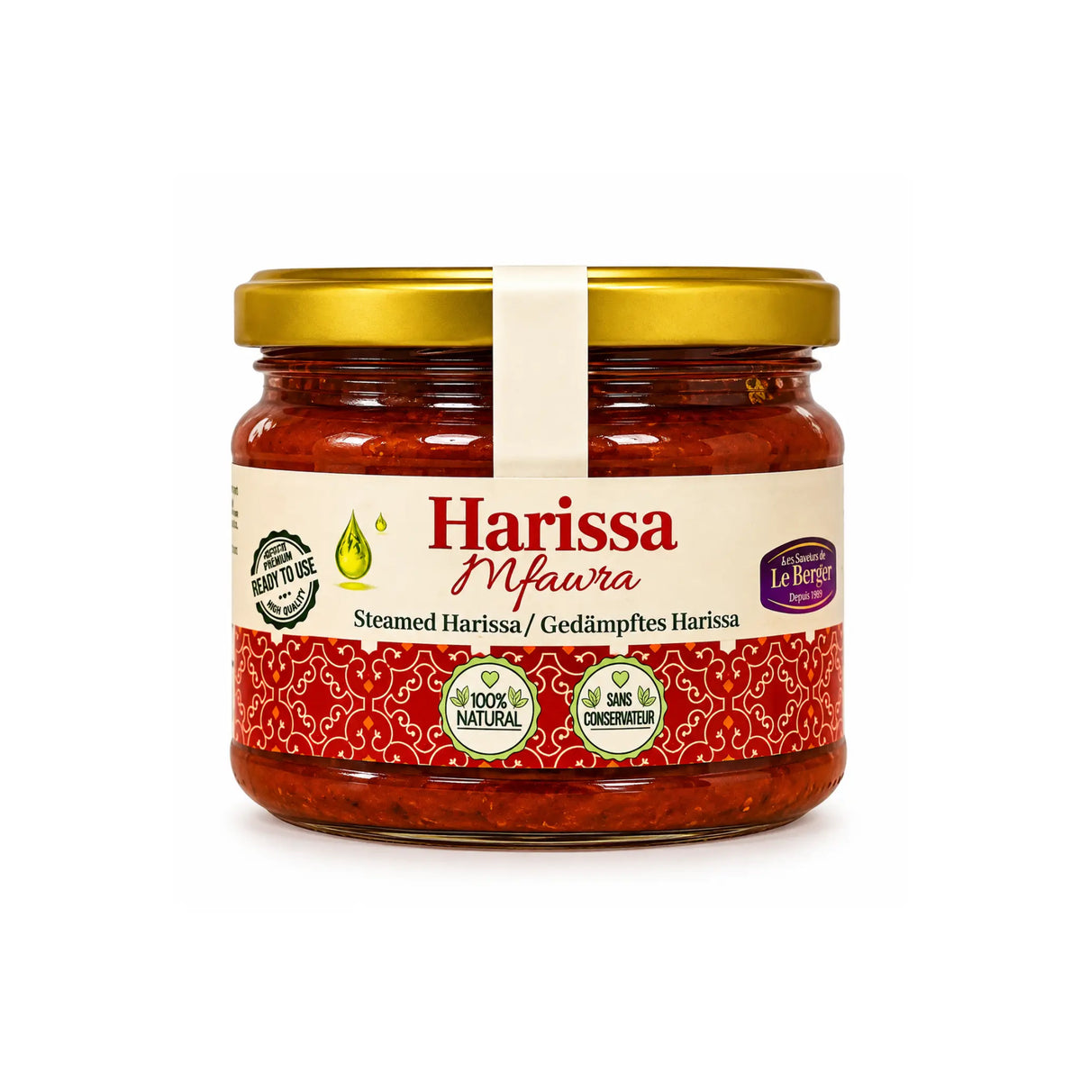 Produktbilde: Harissa Mfawra (Dampkokt) 280 g – Dampkokt og mildere styrke | Shirdell.no