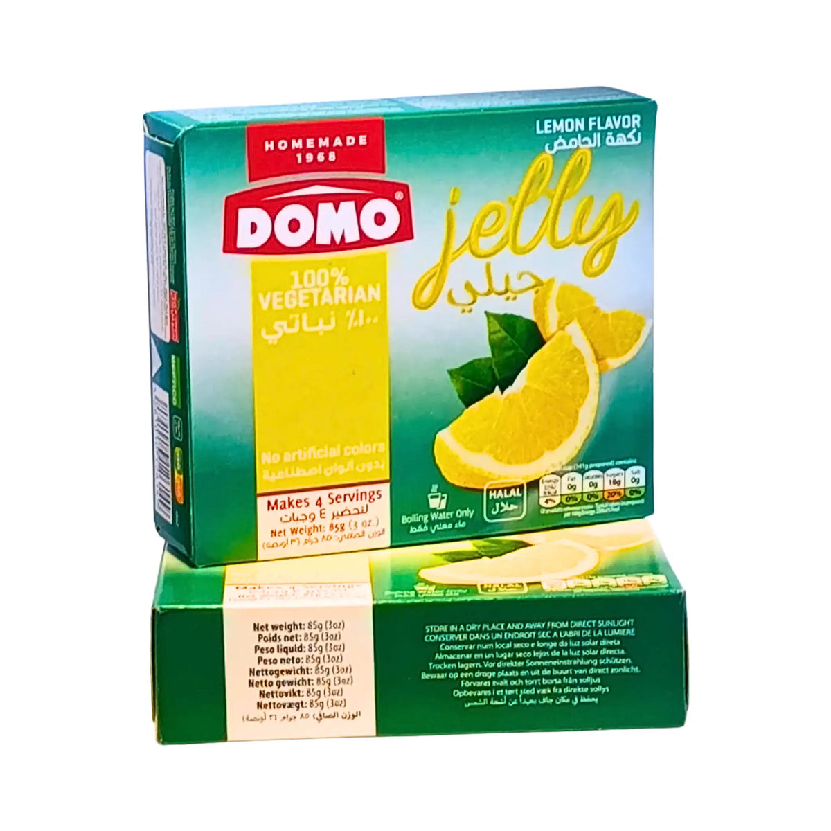 Produktbilde: Domo Jelly Sitron 85g | Frisk & Syrlig Gelédessert | Shirdell.no