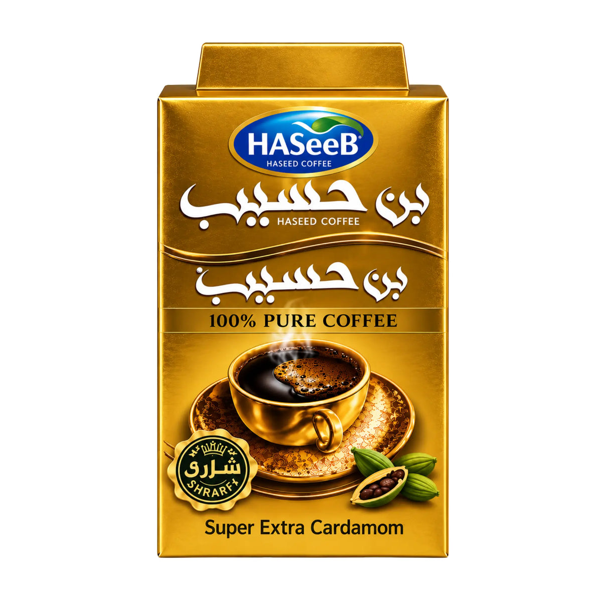 Kaffe Haseeb Gold Super med Extra Kardemomme 500g – kjøp hos Shirdell.no