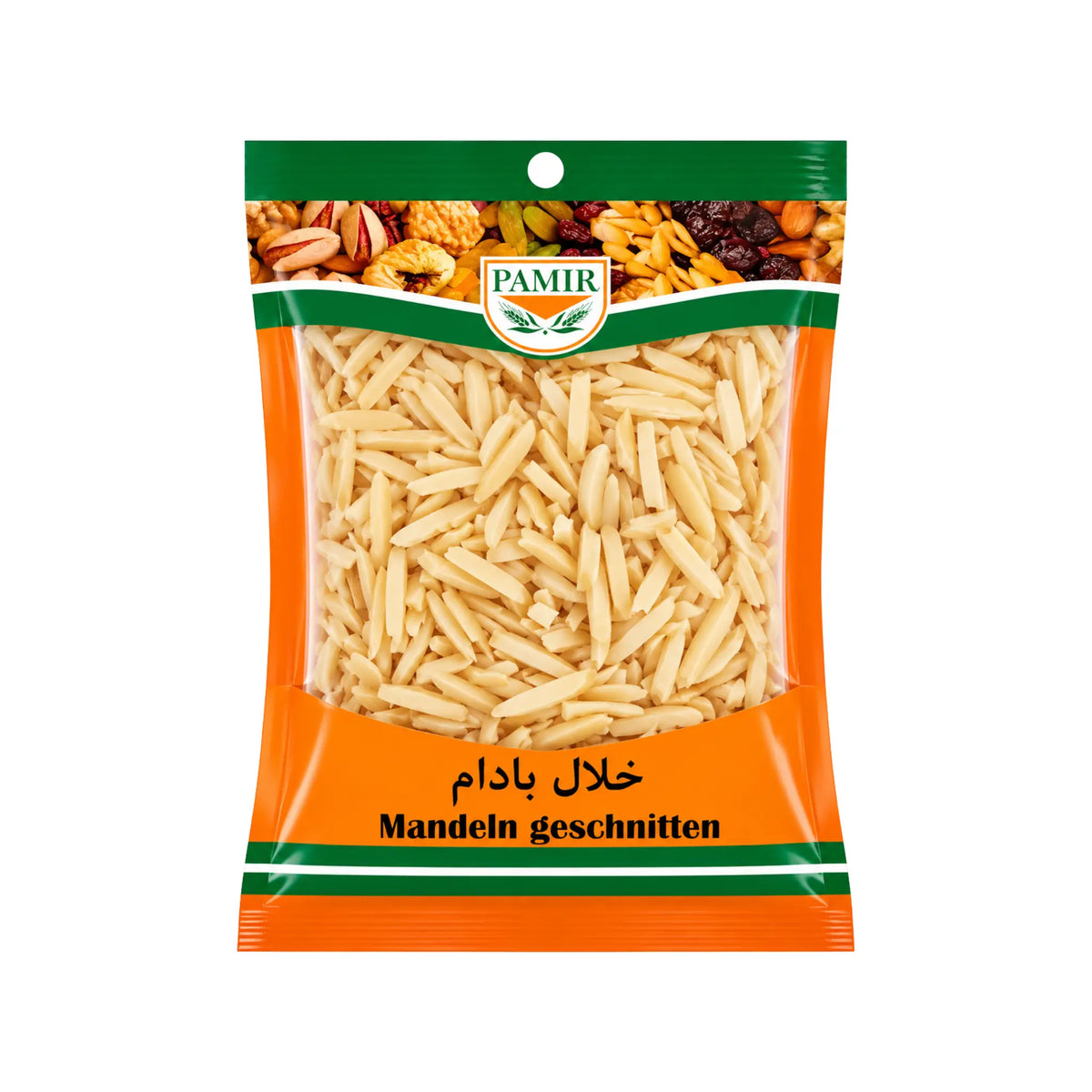 Produktbilde: Khelal Badom Pamir 100g – Kuttete mandler | perfekt for ris og bakverk | Shirdell.no