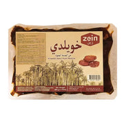 Khweldi dadlar 800g förpackning med palmmotiv, orientaliska delikatesser från Medina