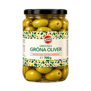 Produktbilde: Larsa Grønne Greske Oliven 700g | Urkjerne greske oliven i saltlake | Shirdell.no