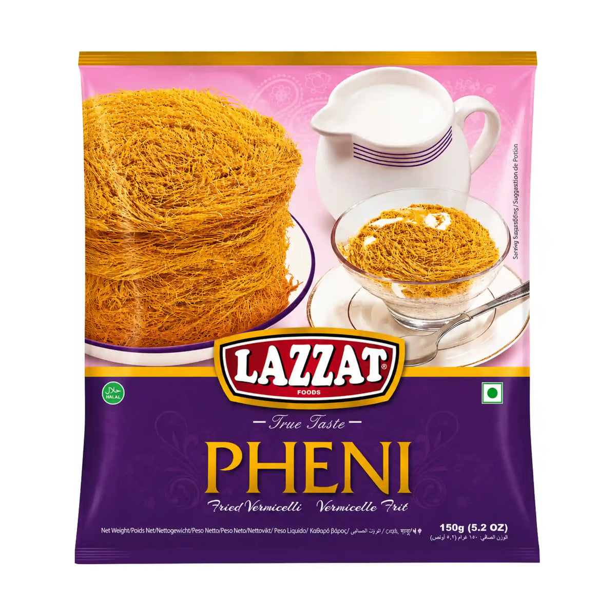 Lazzat stekte vermicelli (Pheni) 150g – produktbilde hos Shirdell.no