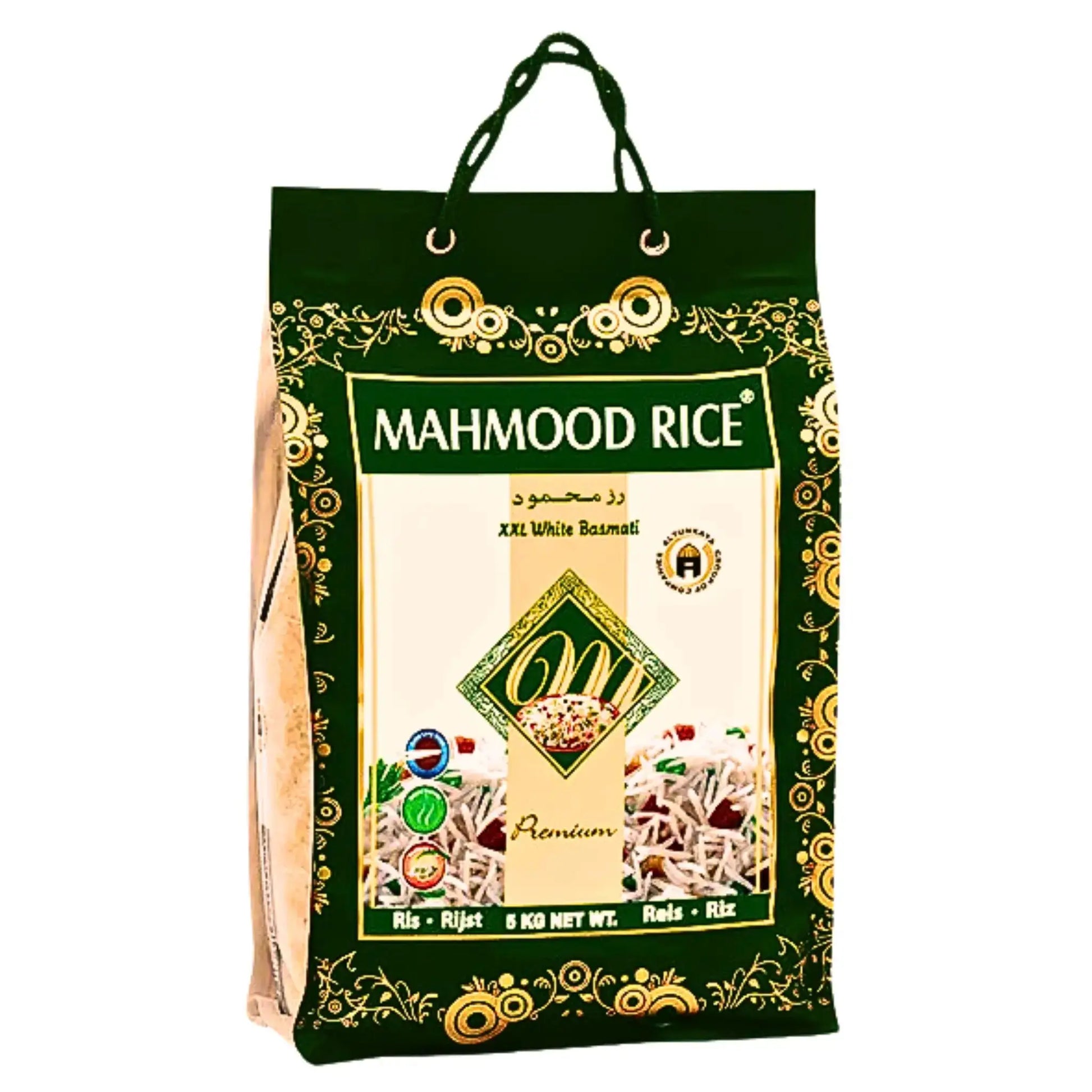 Mahmood basmatiris XXL vit 4,5 kg, dekorativ förpackning med handtag, orientaliskt ris