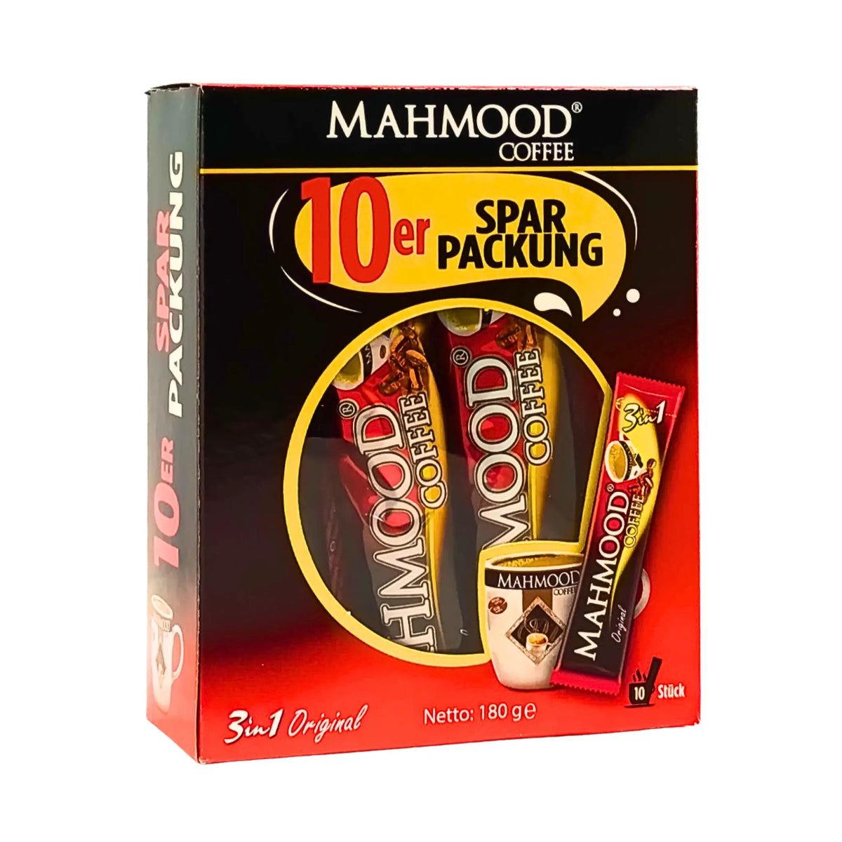 Mahmood Coffee 3-in-1 (10-pack) – Instantkaffe med melk och sukker – kjøp hos Shirdell.no