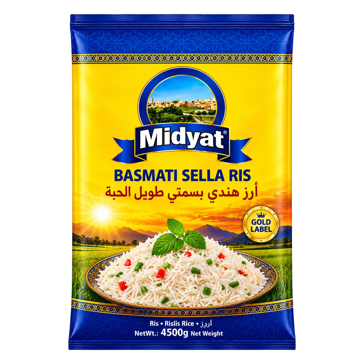 Midyat Basmati Sella Ris 4,5 kg – parboiled basmatiris hos Shirdell.no