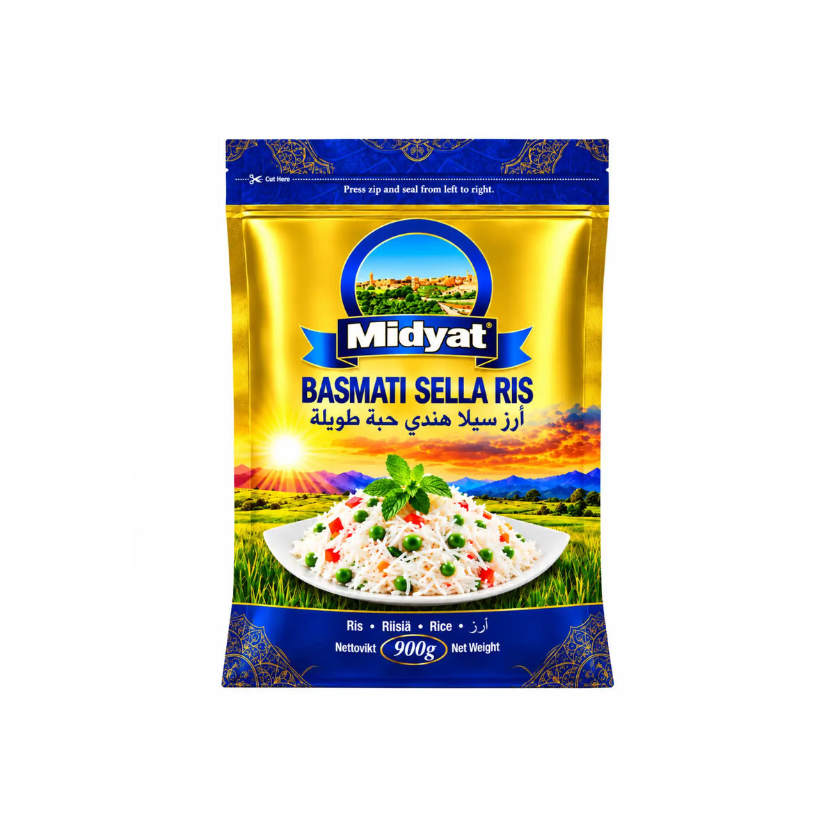 Midyat Basmati Sella Ris 900 g – parboiled basmatiris hos Shirdell.no