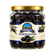 Produktbilde: Midyat Svarte Oliver GEMLIK 700 g – Saftige & Aromatiske Tyrkiske Oliven | Shirdell.no