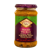Burk med Patak's Mixed Pickle, indisk inlagd blandning, stark kryddig smak, 283g