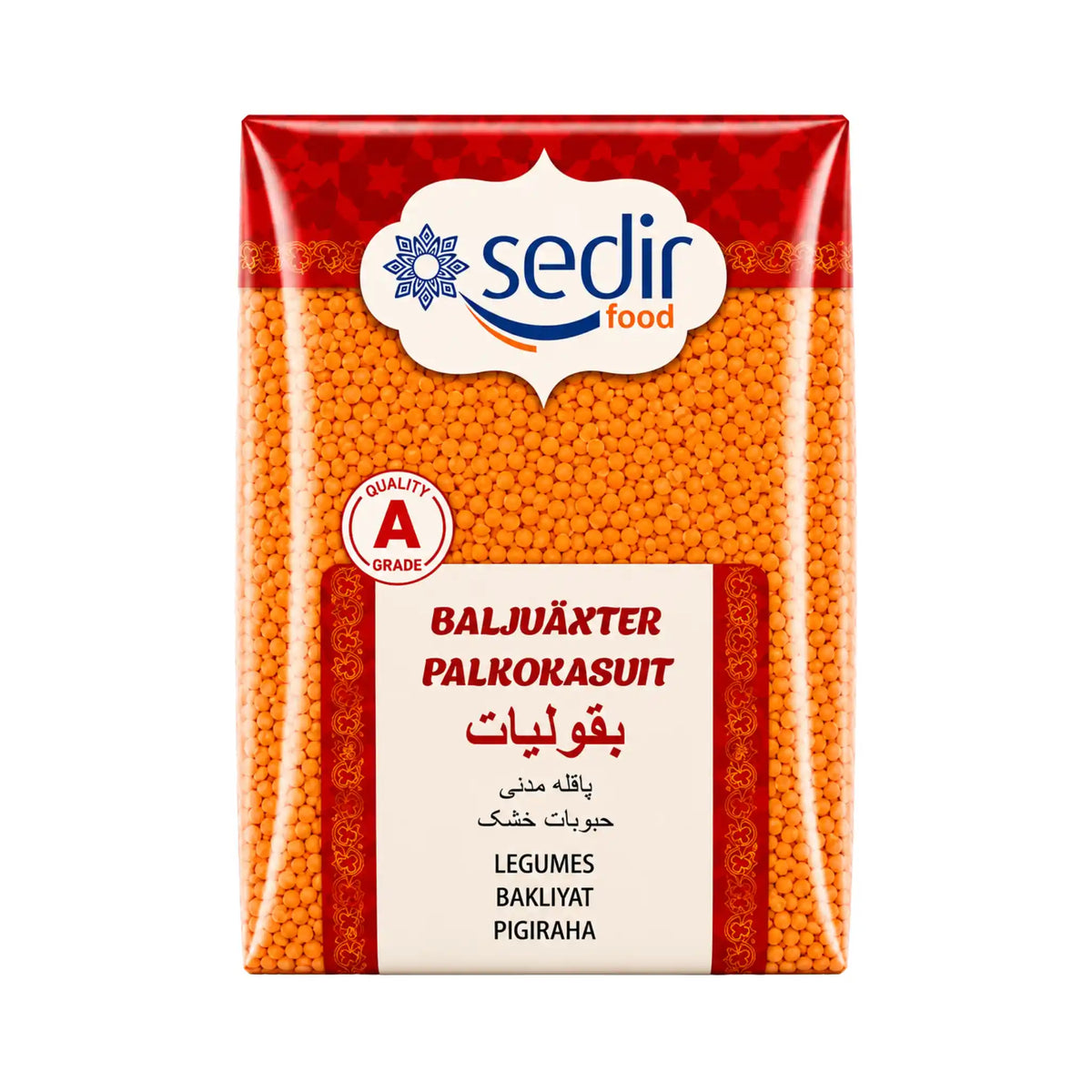 Røde fotballinser Sedir 800 g – produktbilde hos Shirdell.no