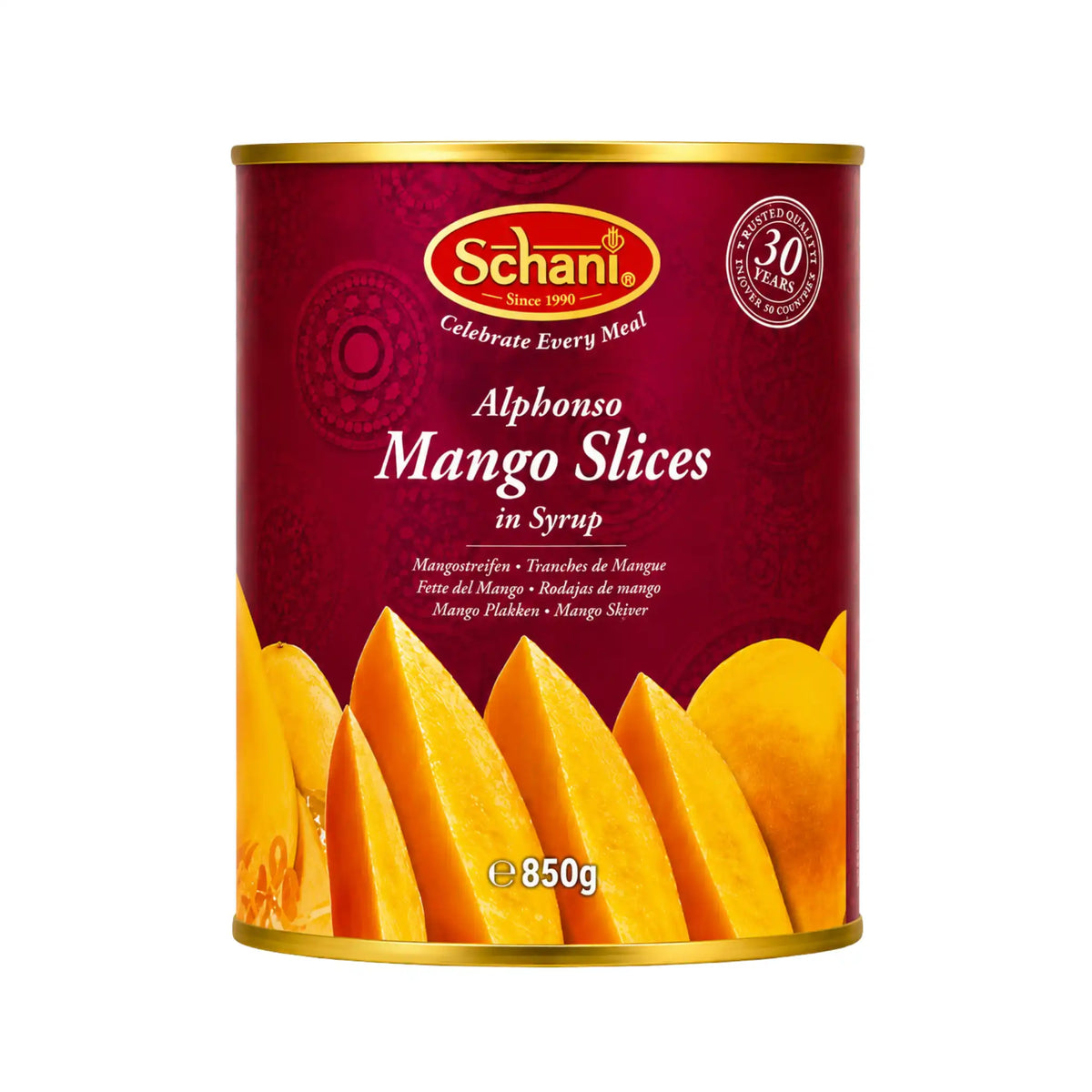 Produktbilde: Schani Mango Skiver Alphonso 850 g – Premium Alphonso mango i skiver | Tropisk sødme | Shirdell.no