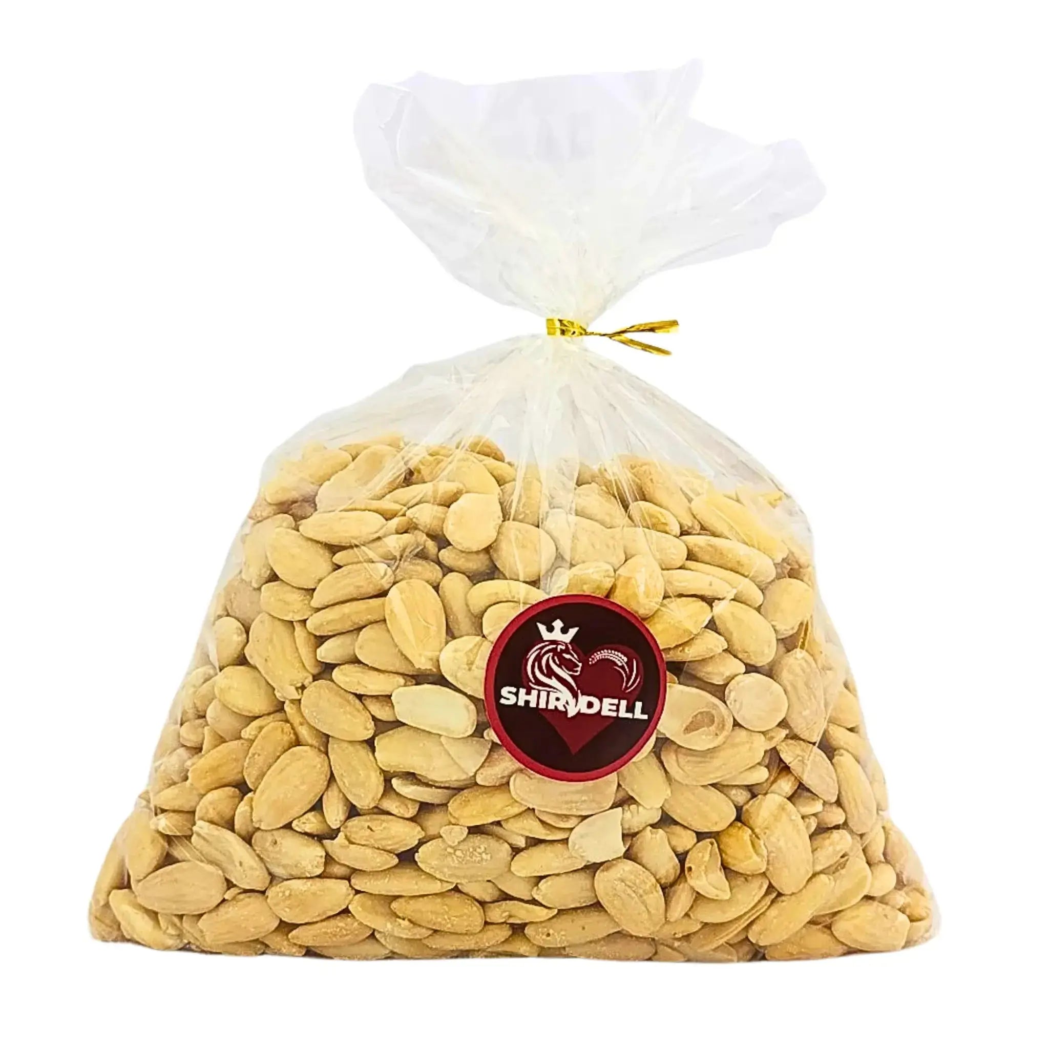 Plastpåse med naturella skalade sötmandlar, 1 kg, orientaliska nötter.