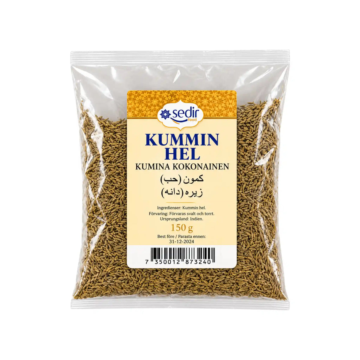 Produktbilde: Sedir Kummin hel Pose 50g – Aromatiske frø for matlaging | Shirdell.no