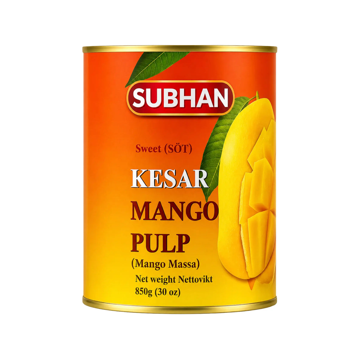 Subhan Kesar Mango Pulp 850g – produktbilde hos Shirdell.no