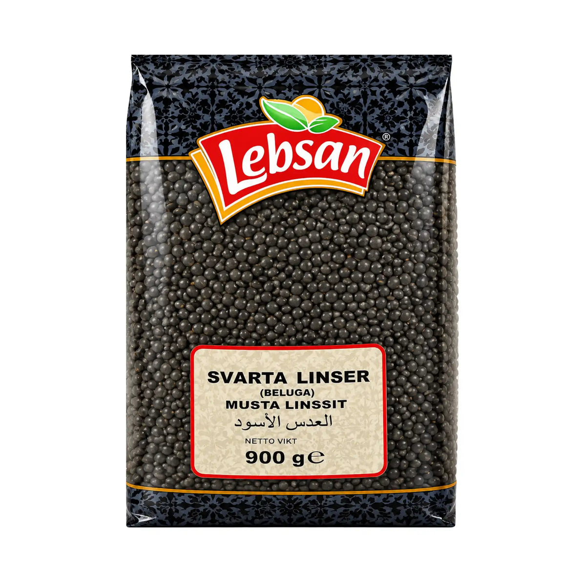 Svarte belugalinser Lebsan 900 g – produktbilde hos Shirdell.no