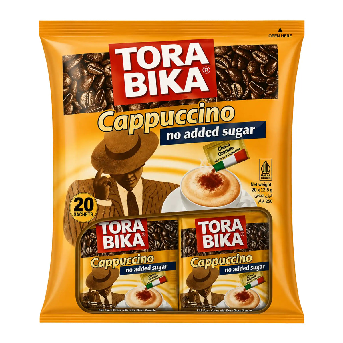 Tora Bika Cappuccino Sugar Free (20-pack) – kjøp hos Shirdell.no